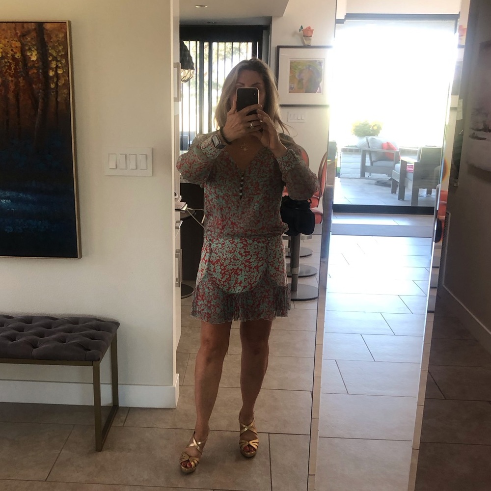 Poupette St. Barth silk and viscose pretty dress, sz small. Like new